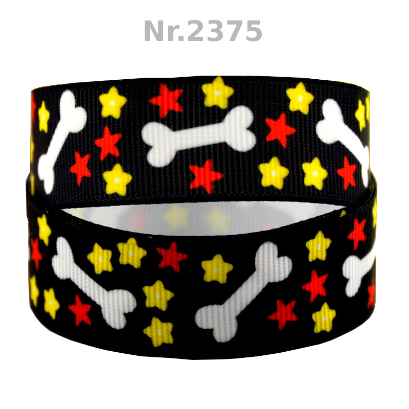 Bones and stars in various colors, 22mm