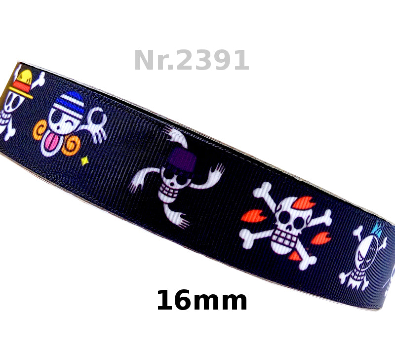 „Setz die Segel! – Cooles One Piece Pirateskull-Band für Anime-Fans & kleine Piraten“ 16 mm