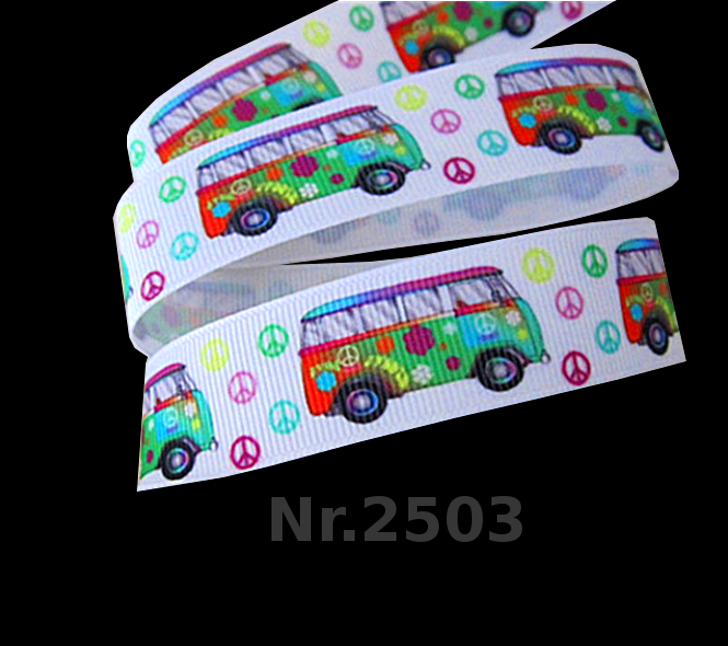Peace & VW Bus Retro-Band – 22mm