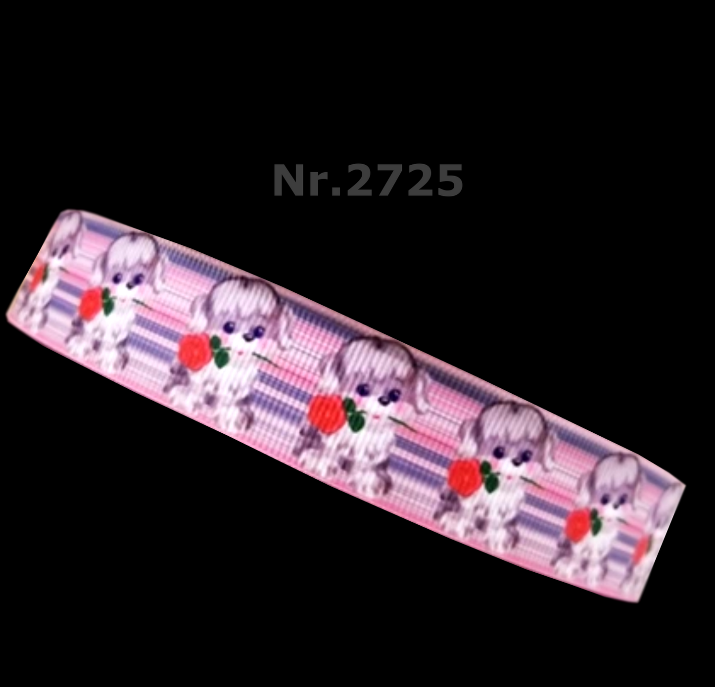 Süßer Hund mit Rose - 25mm