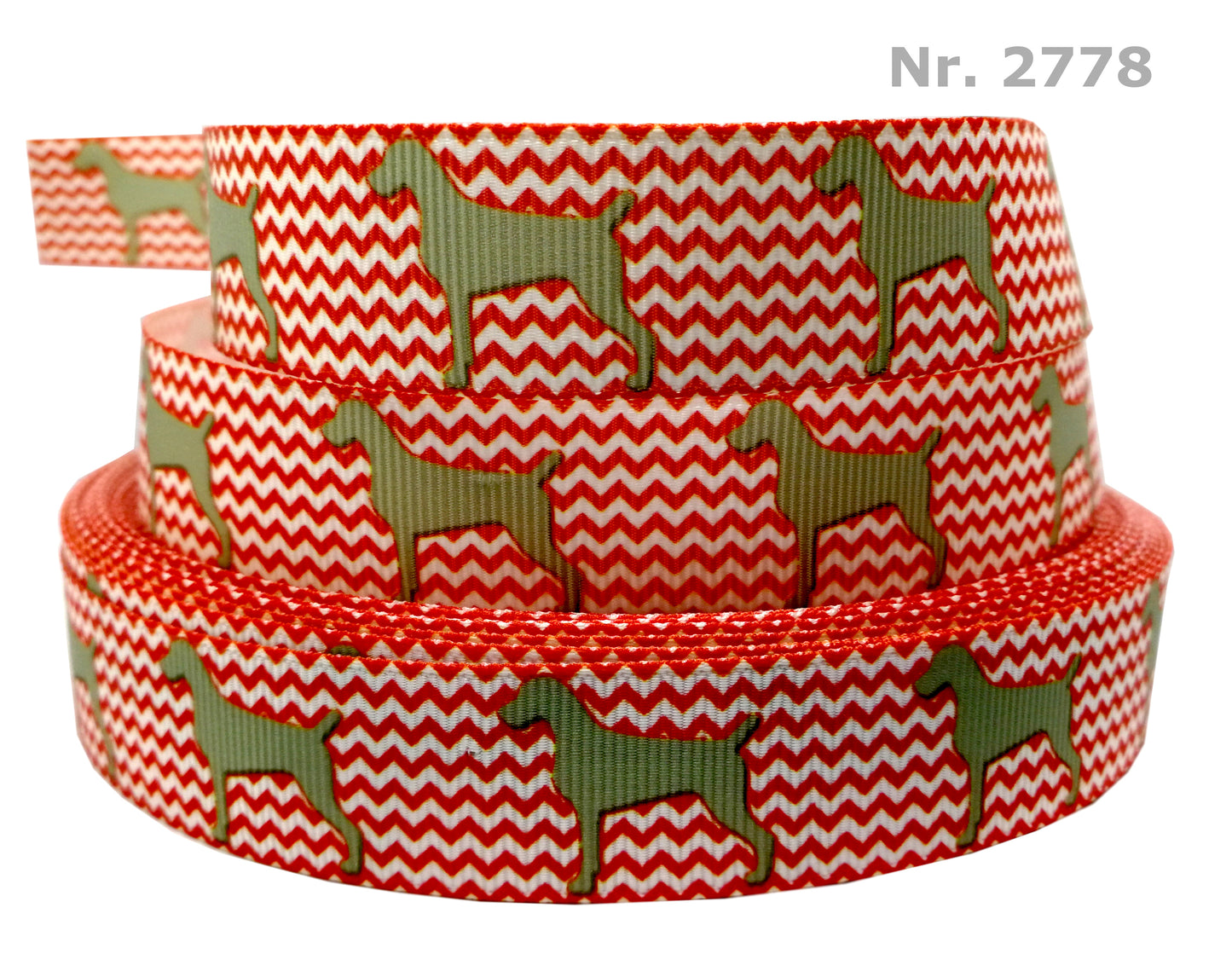 HUND AUF ZICKZACK HINTERGRUND – 22mm