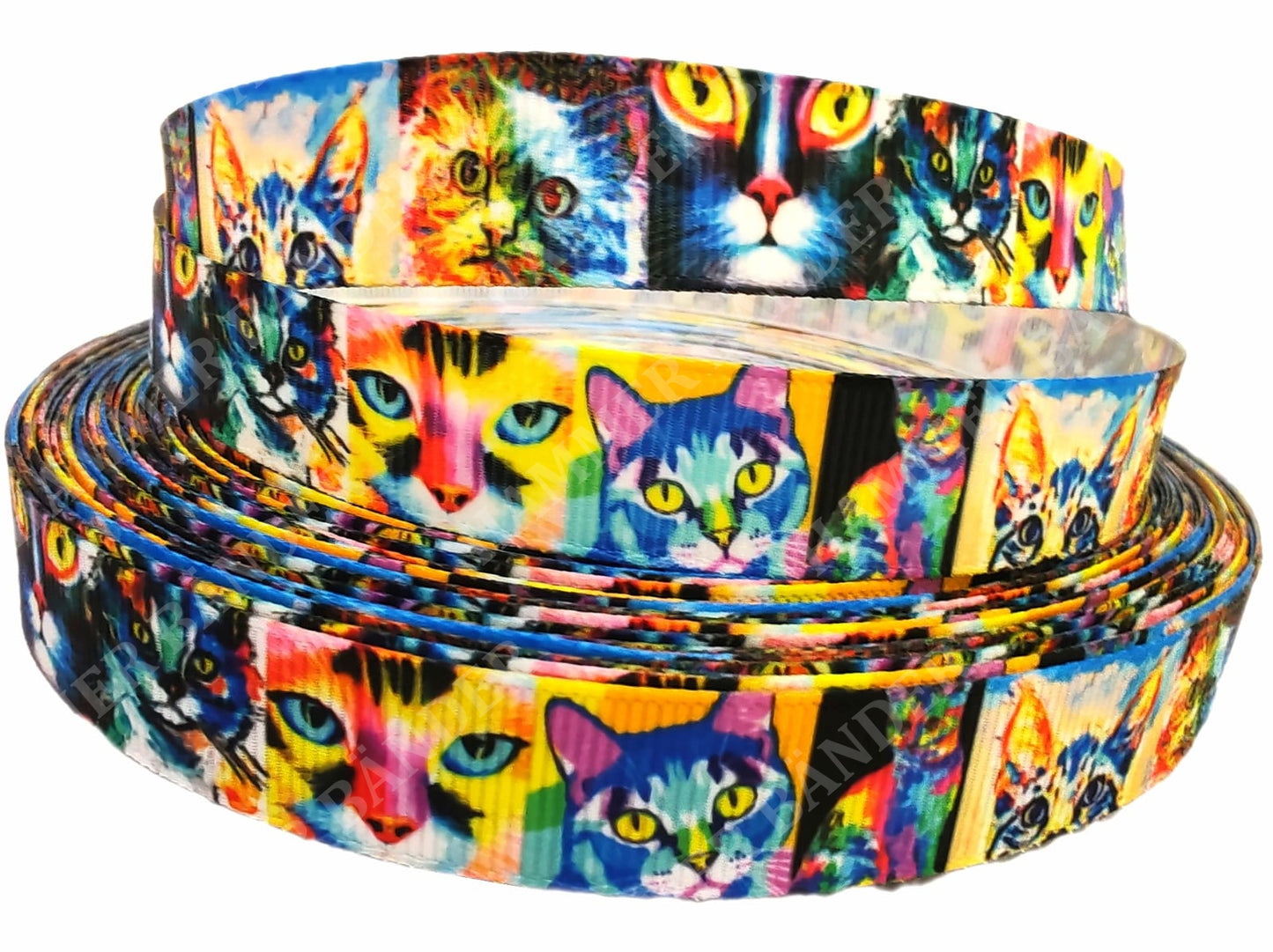 Abstrakte Katzen – Exklusives bedrucktes Band in 16mm