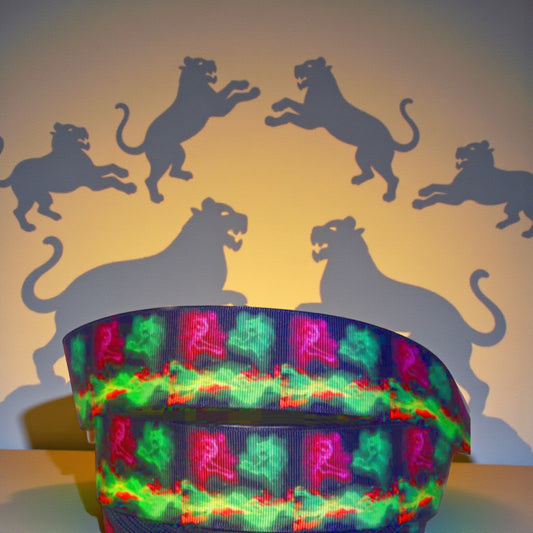 Exklusives Abstrakter Tiger-Schattenkampf -Band in Leuchtfarben – 38mm