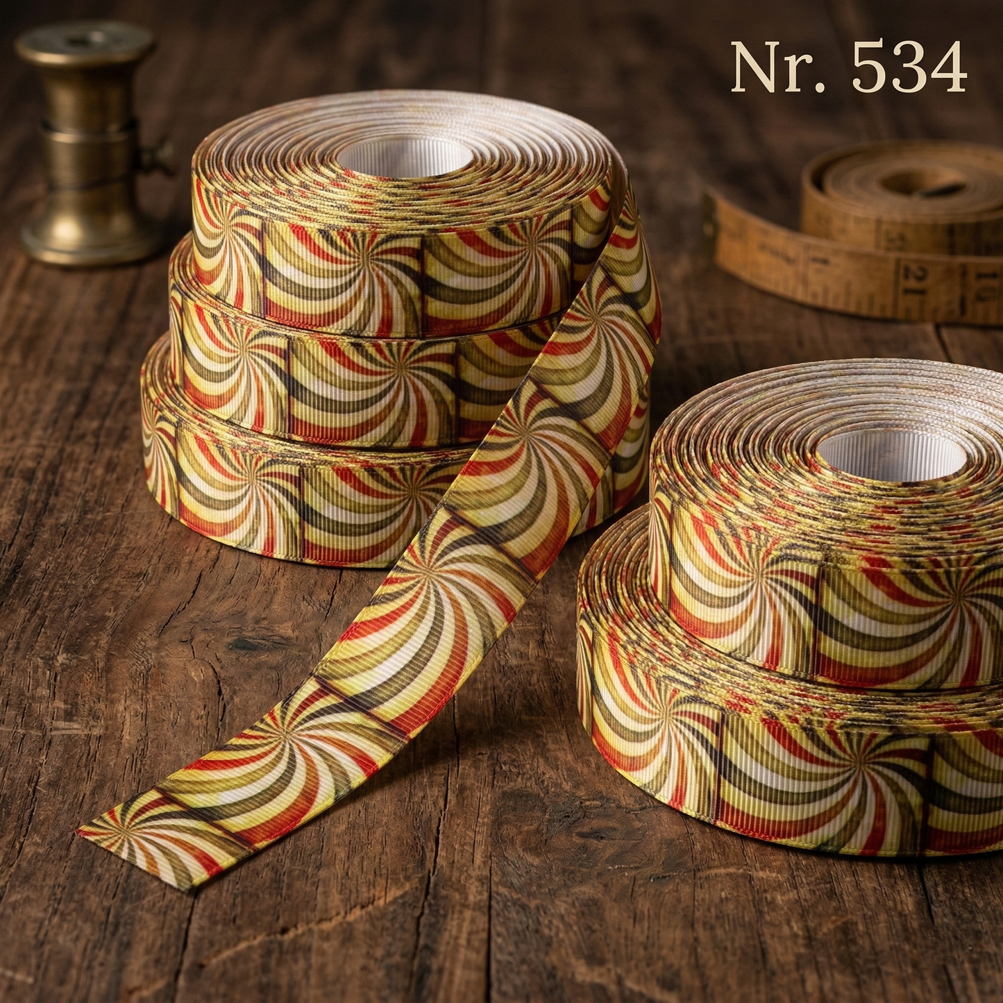 „Vintage Illusion“ – Retro Wirbel-Design 25mm