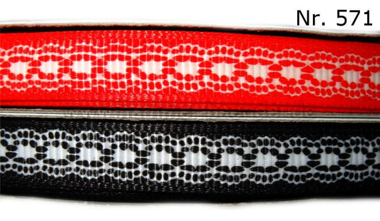 Häkelmuster in Rot und Schwarz