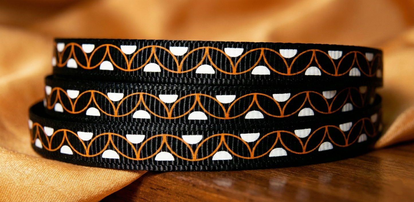 Geometrische Bögen 9 mm – Schwarz-Orange