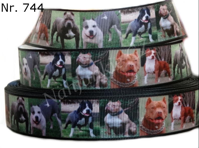 „Power Breeds – Ausdrucksstarkes Pitbull-Ripsband“ 25mm