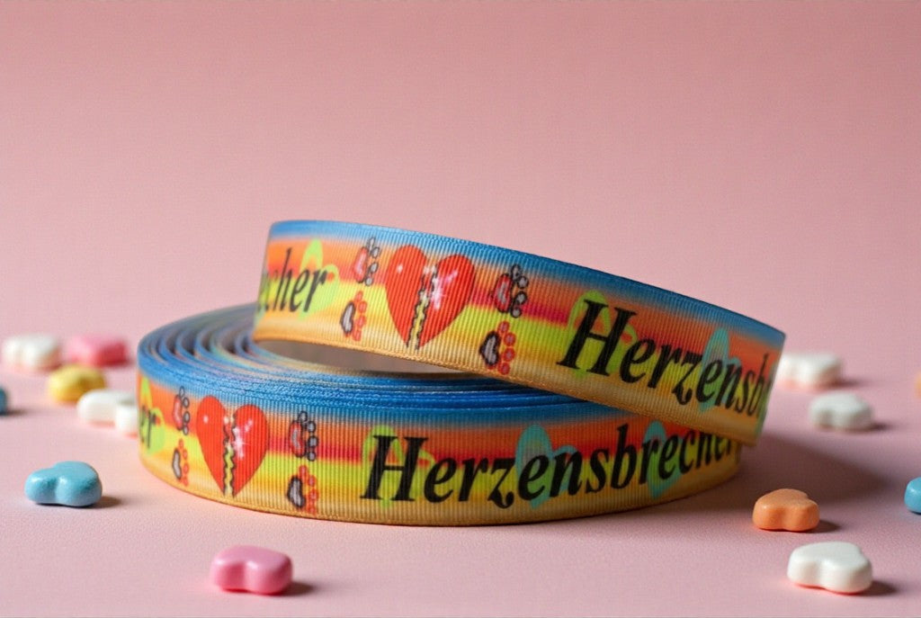 Exklusives Herzensbrecher - Band mit Sonnenuntergang & Pfoten – 22mm