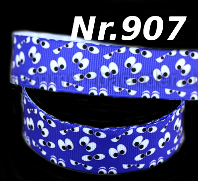 Comic-Augen auf blau-lila Band – 22mm