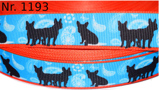 Exklusives Französische Bulldogge Paisley -Band – 22mm