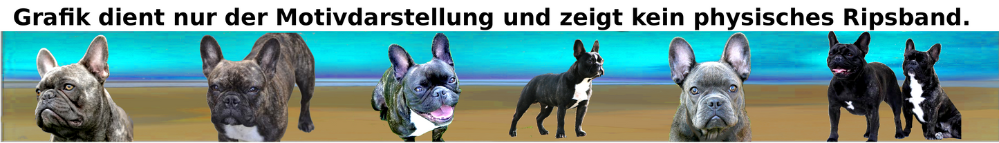 Exclusive French Bulldog strap with sky design – 22mm (Yellow)