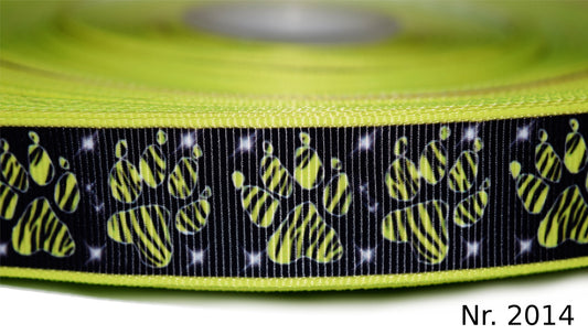 Exklusives Neon - Pfoten im Tigermuster - Band – 22mm