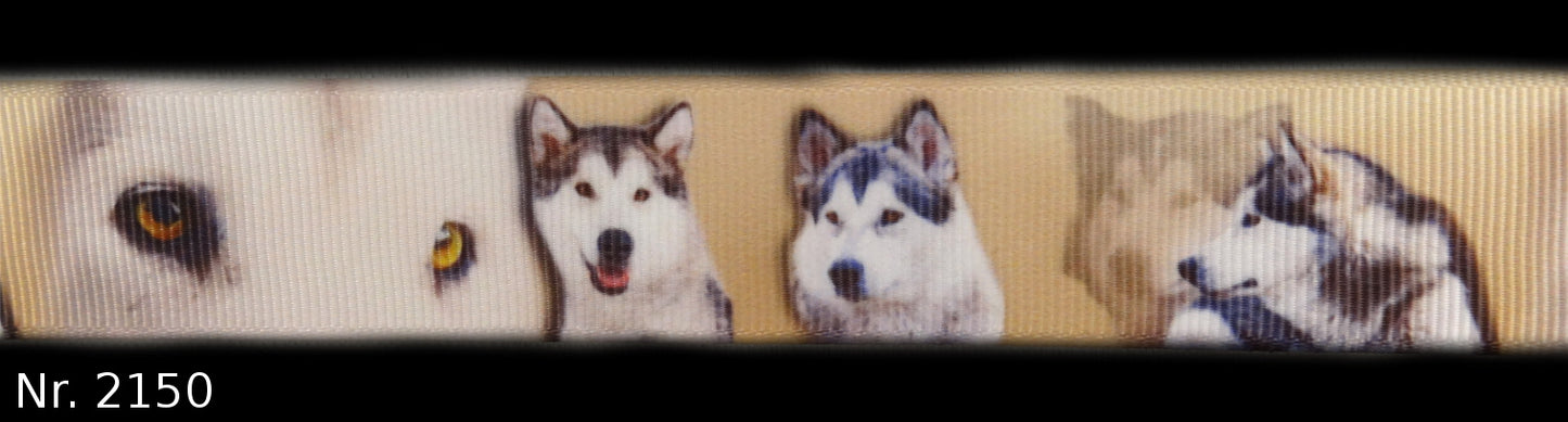Exklusives Husky - Band auf Beigem Hintergrund – 25mm