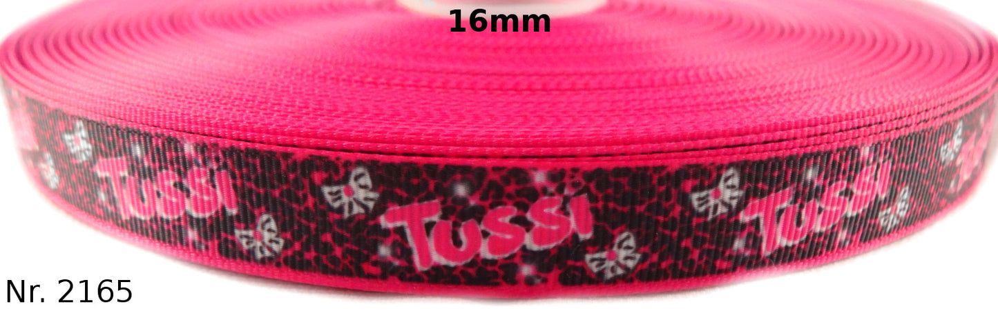 Freches Tussi Band in Pink - Leo - Design – 16mm – Exklusiv nur bei uns!