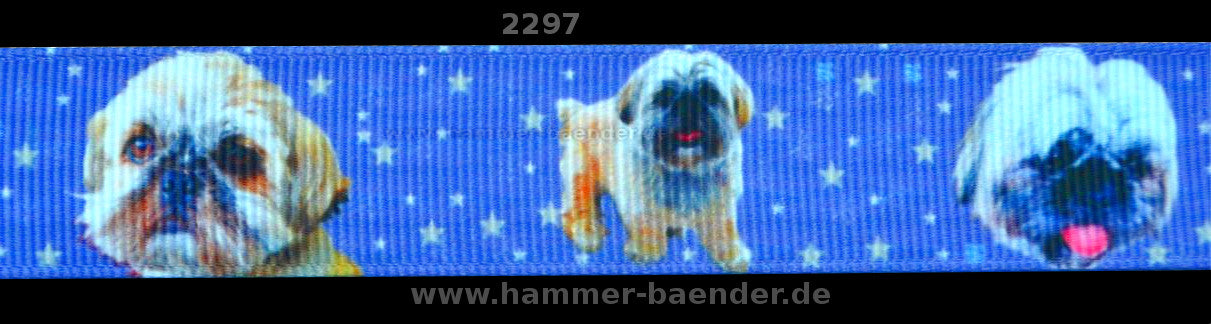 Exklusives Shih Tzu & Sternchen - Band – 22mm