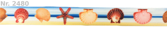 Exklusives Strandzauber - Band mit Muscheln und Seesternen – 22mm