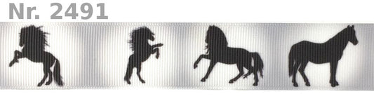Exklusives Pferde - Silhouetten - Band – 25mm