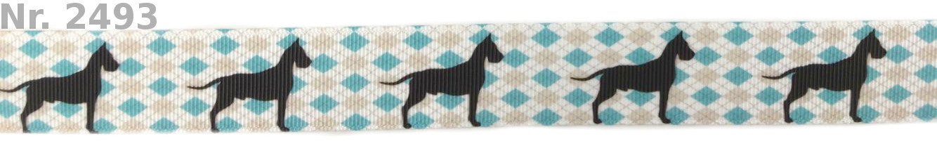 Exklusives Doggen im Argyle-Stil -Band – 25mm