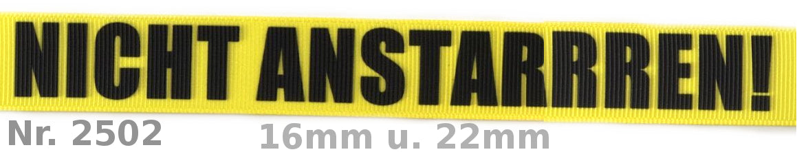 Exklusives Nicht Anstarren! - Warnband – 22mm