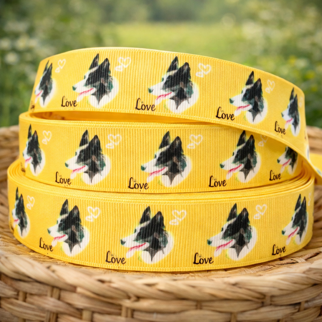 Exklusives Border Collie Love -Band – 22mm
