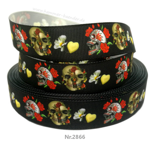 Flowers Skull – 22mm