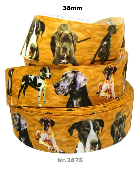 „Deutsche Dogge“ – Exklusiv & Stark – Ripsband 38 mm