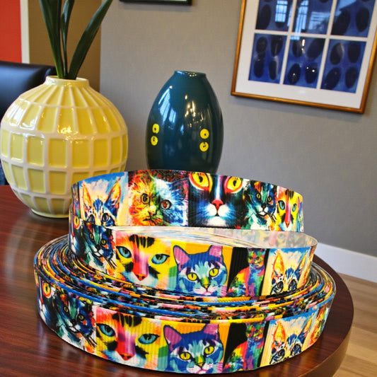 Abstract Cats – Exclusive printed ribbon in 16mm