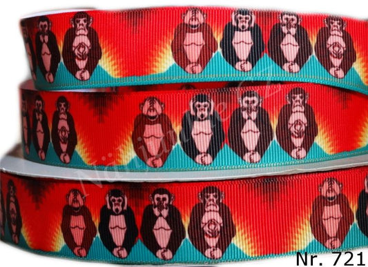 Exklusives Boho Affen & Merkel-Raute -Band – 25mm