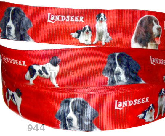 Exklusives Landseer - Band mit Roter Basis – 38mm