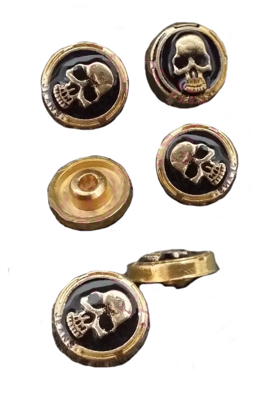 Skull/skull, gold-colored