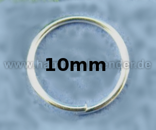 Split ring in 10mm and key rings in 25mm