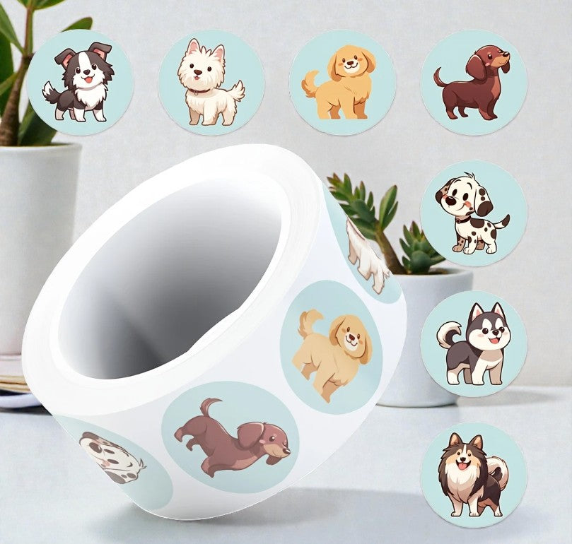 Puppy Power – Runde Hunde-Sticker zum Verlieben