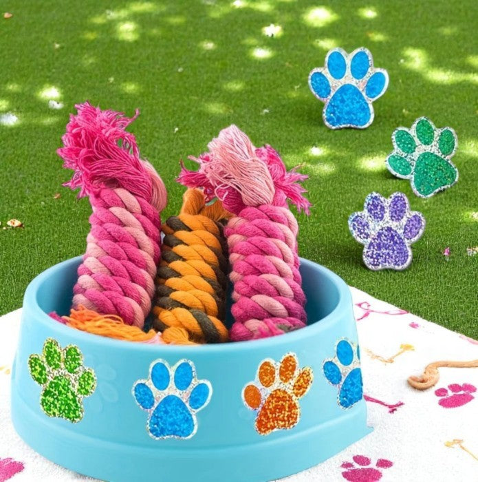 Pfotenabdrücke in Glitzer