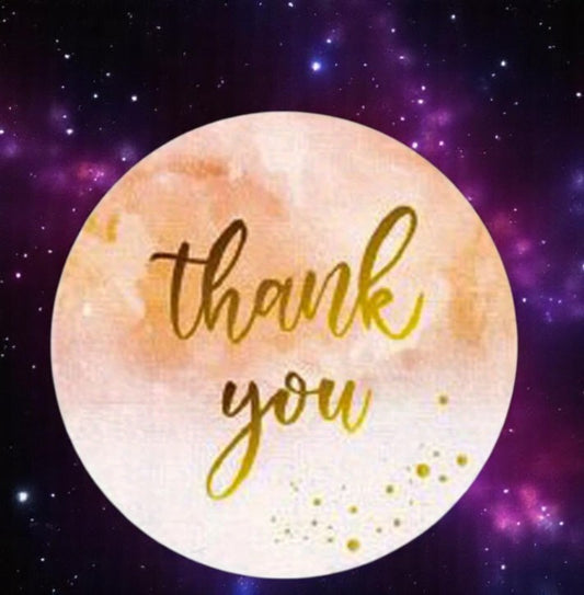 Thank You – Runde Sticker im Aquarellstil