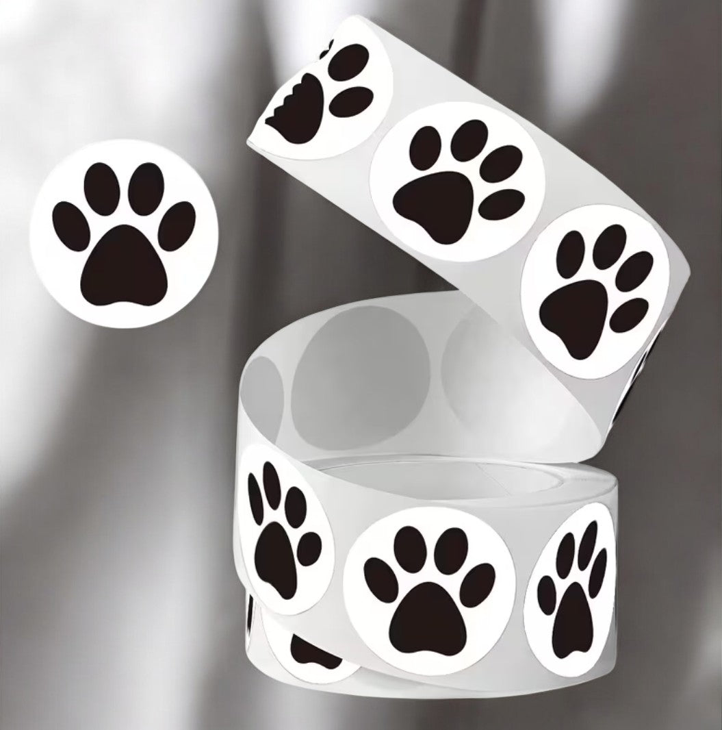 Selbstklebende Pfotenabdruck-Aufkleber