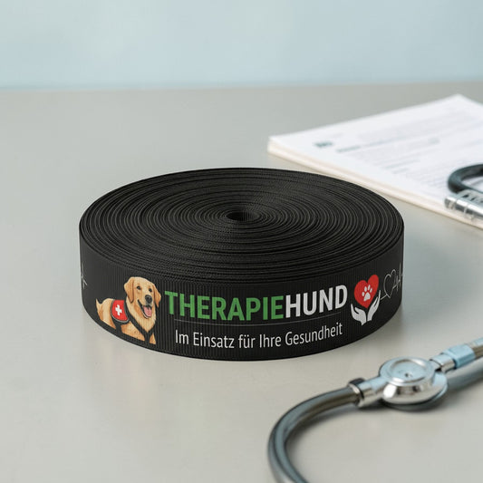 🐾 Exklusives Ripsband für tierische Helfer – Therapiehund 🩺 22mm