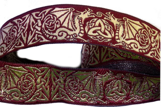 „Mystic Celtic Dragons“ – Mittelalter-Webband 34 mm