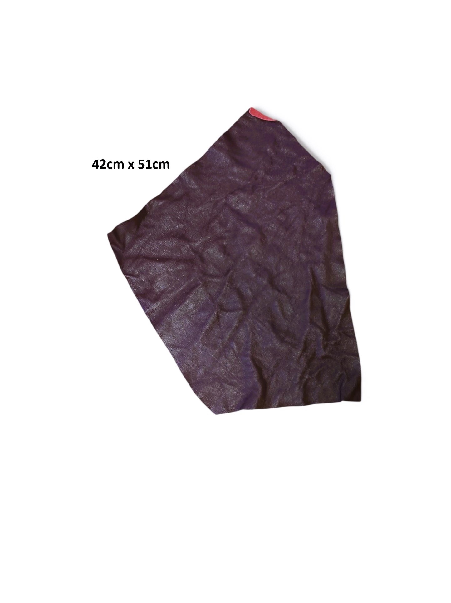 Remnants of leather strips (genuine, nappa leather) wine red