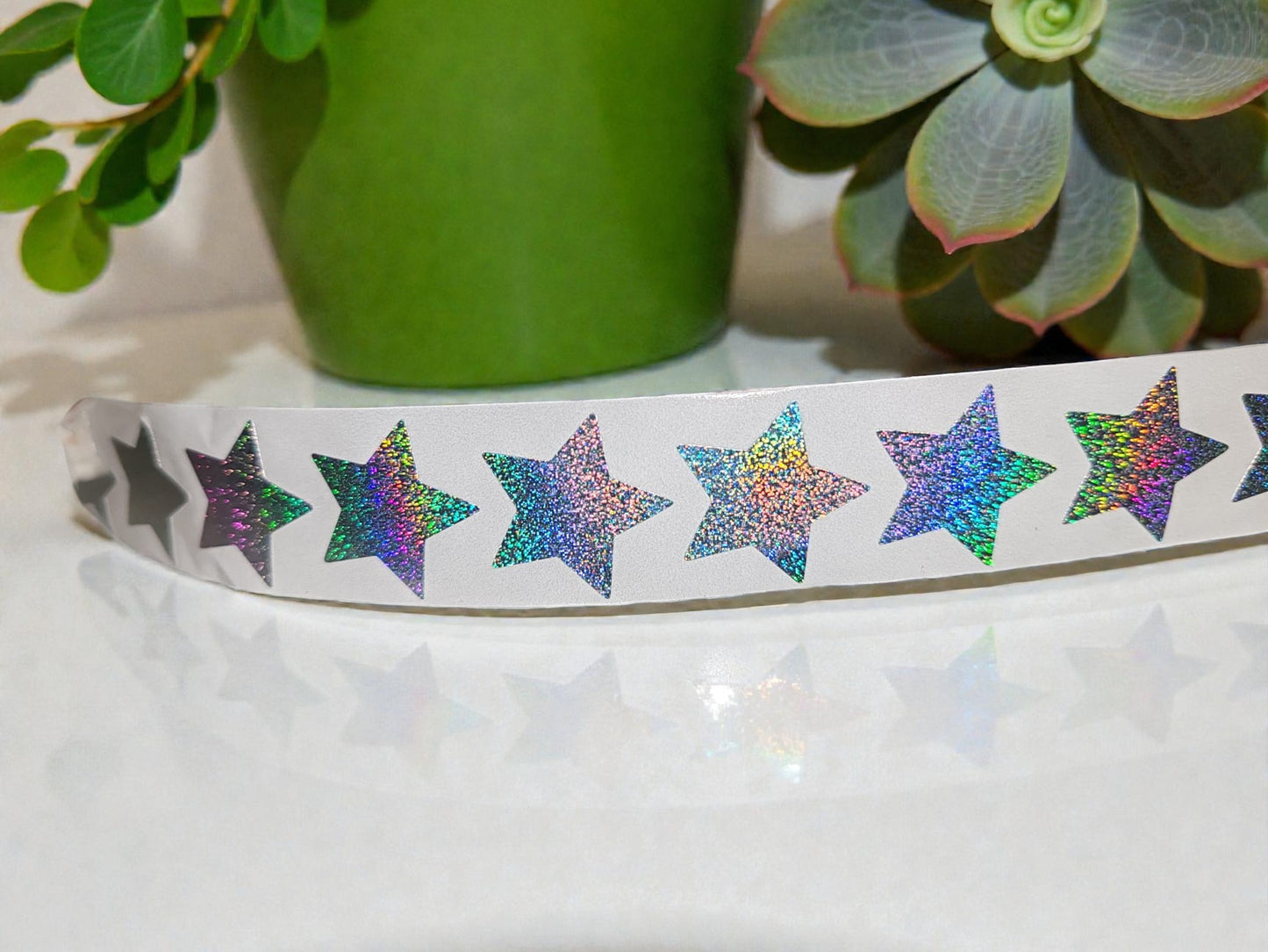 Sternenzauber in Silber – Hologramm-Sticker