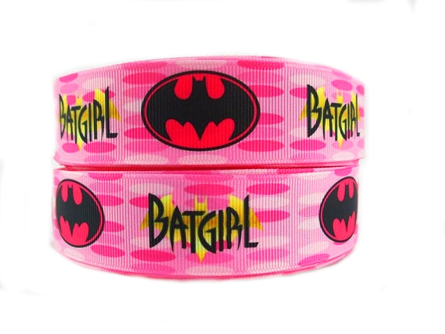 Ripsband Batgirl's Pink Power 16 mm – Pink & Logo
