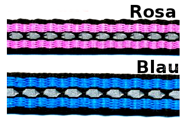 „Sichtbarkeit trifft Stil – Hochreflektierendes 10 mm Gurtband in Rosa & Blau für maximale Sicherheit“ 🌟 🐾 🛡️