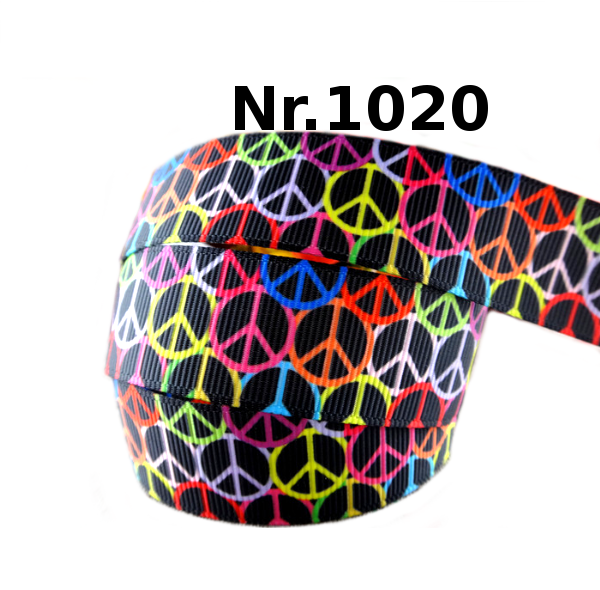 Buntes Peace-Zeichen Band – 22mm