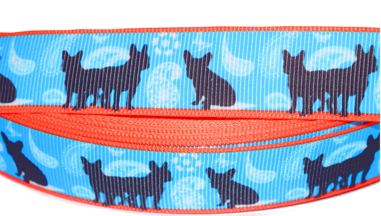 Exklusives  Französische Bulldogge Paisley -Band – 22mm