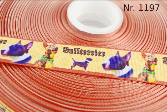 Exklusives  Bullterrier -Band mit stilvollem Rand – 22mm