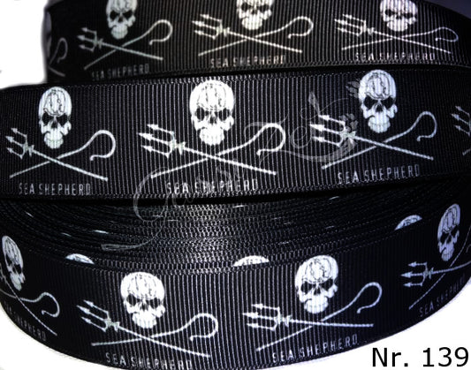Sea Shepherd Band mit Piratenschädel – 25mm
