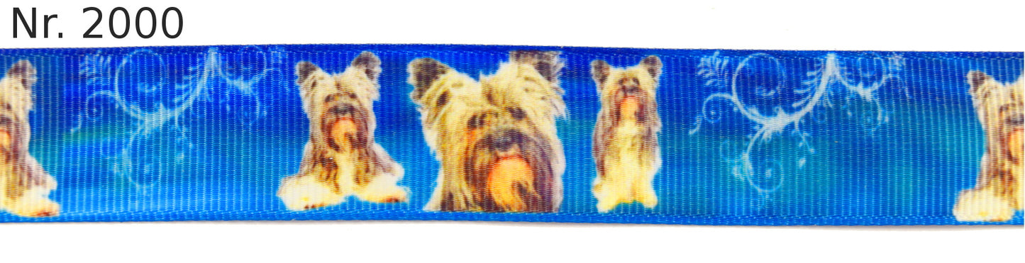 Exklusives  Chinese Crested Powder Puff -Band mit Ornamenten – 22mm