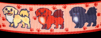 Exklusives  Pekinese Pfoten -Band im Comicstil – 22mm