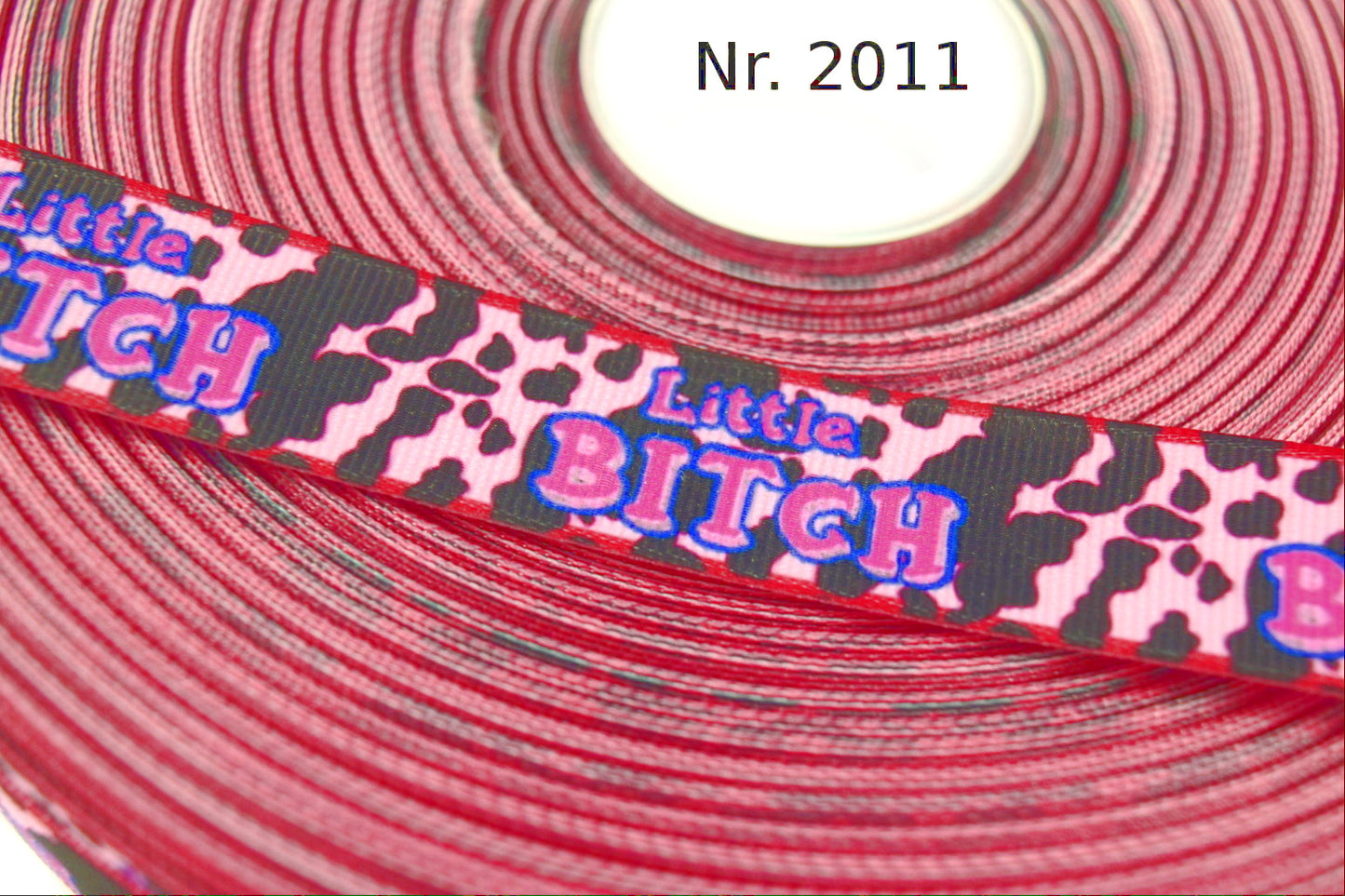 Exklusives  Little Bitch - Band mit Beerigem Leopardenmuster – 16mm