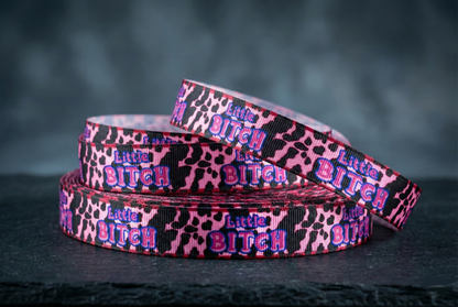 Exklusives  Little Bitch - Band mit Beerigem Leopardenmuster – 16mm
