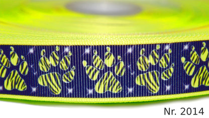 Exklusives  Neon - Pfoten im Tigermuster - Band – 22mm
